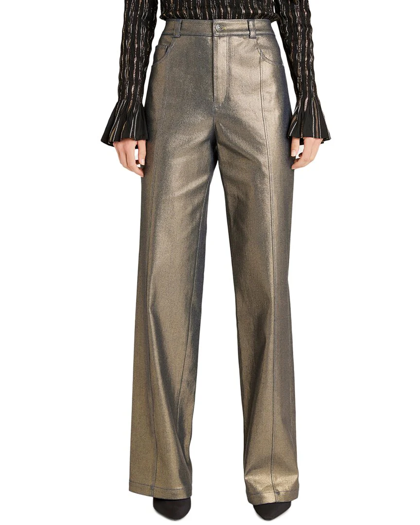 Cinq à Sept Gold Coated Francine Pant