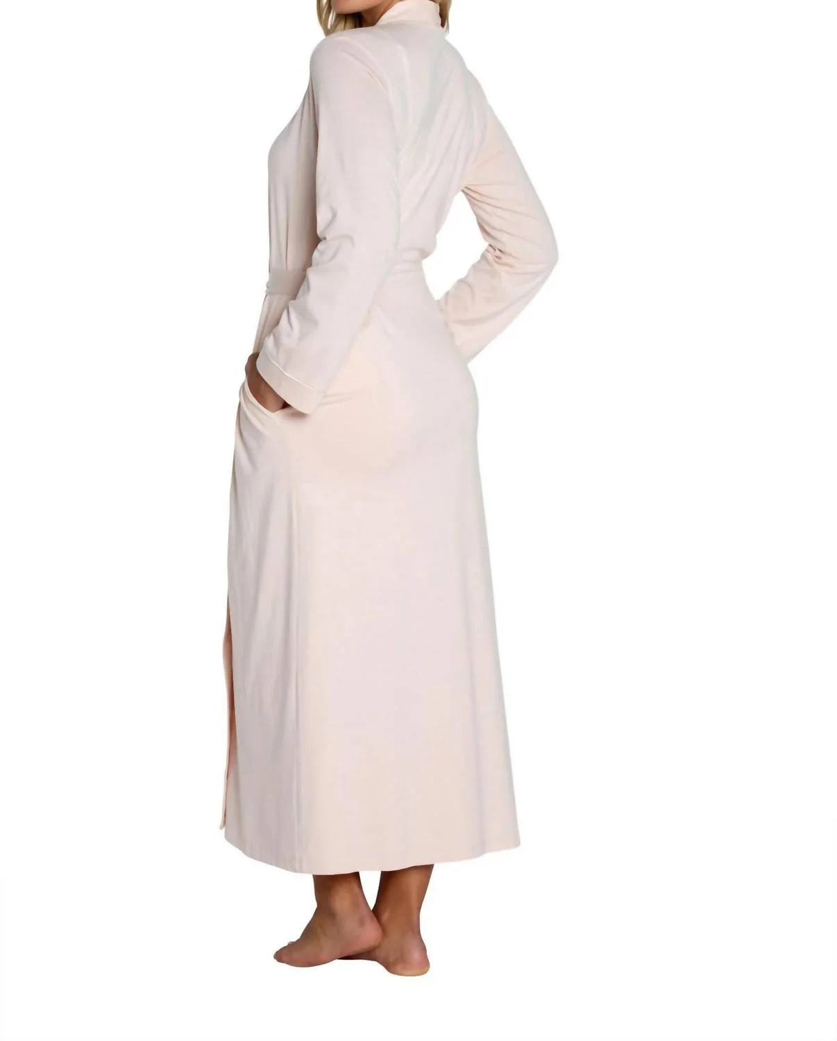 Alissa Lightweight Full Length Robe In Heavenly Rose