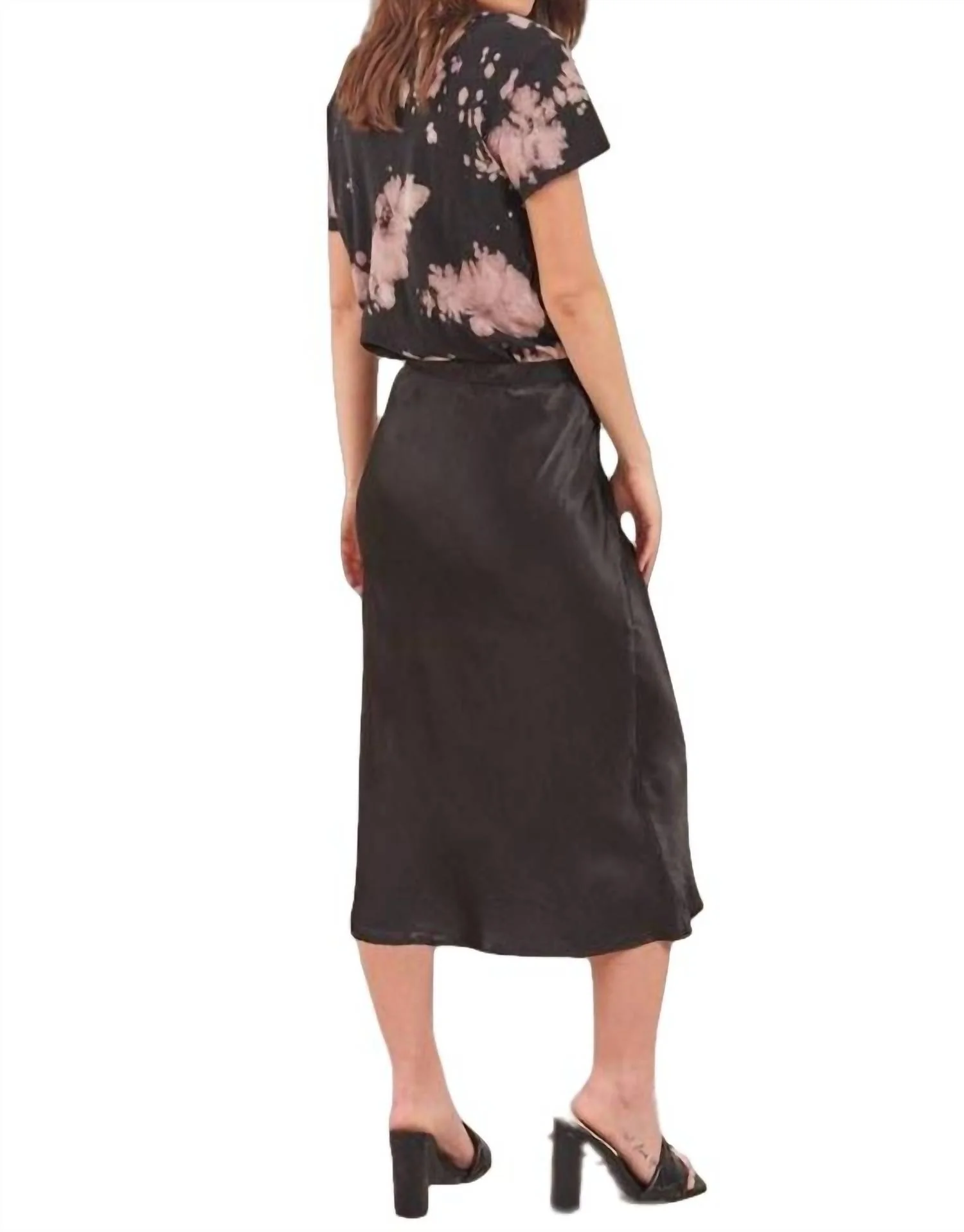 Dorit Silky Slip Skirt In Black