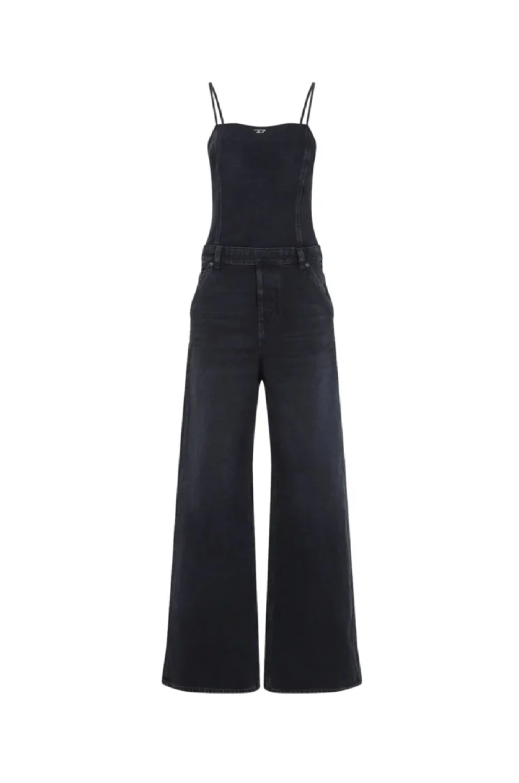 Fitted Bodice Jumpsuit With Wide-Leg Pants