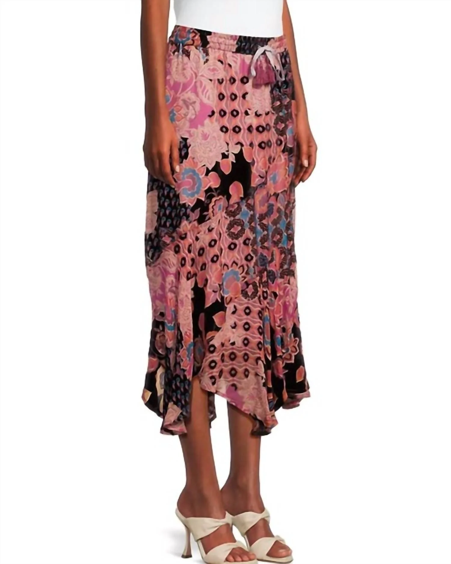 Chamylla Burnout Lined Skirt In Alvarado Burnout