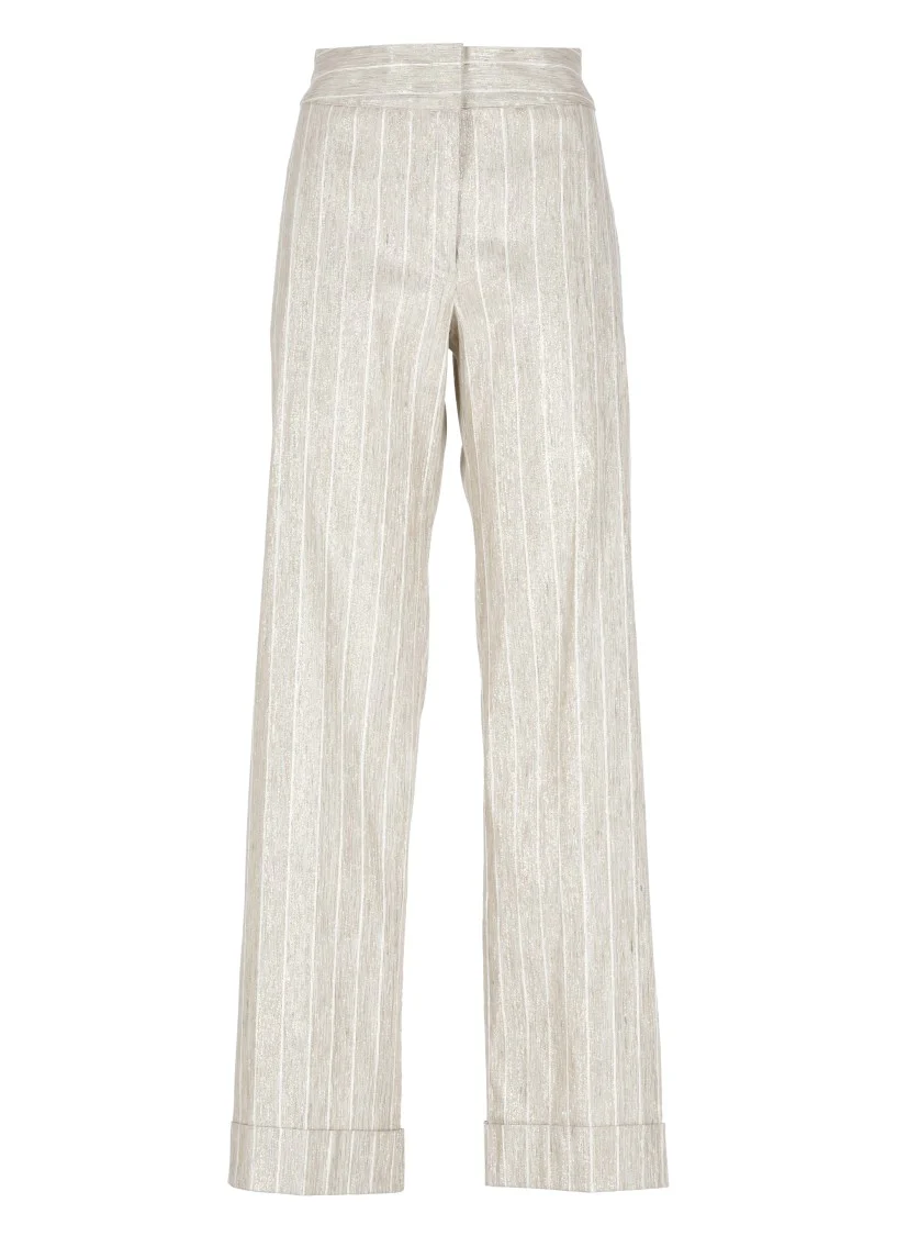 Gold Viscose Blend Pants