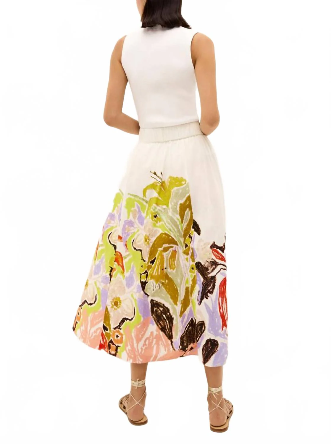 Sasha Midi Skirt In Bouquet