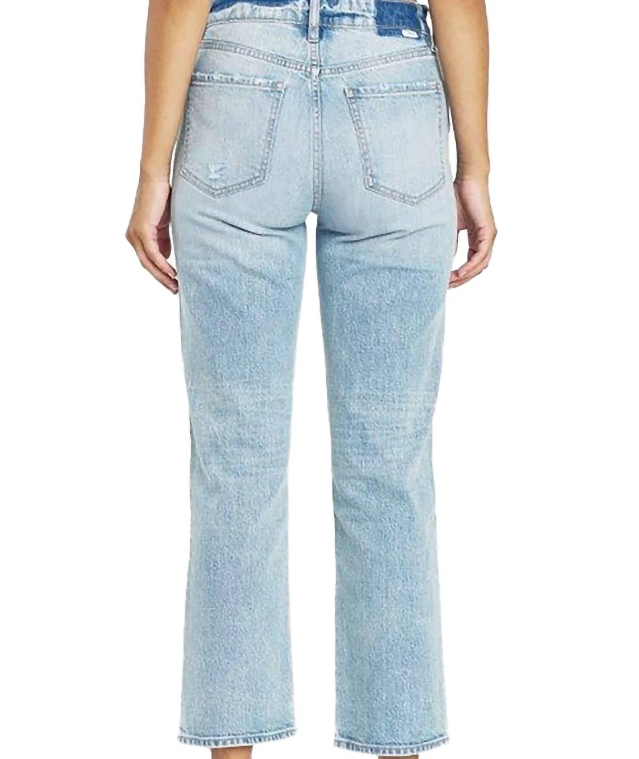 Straight Up High Rise Straight Jeans In Denim