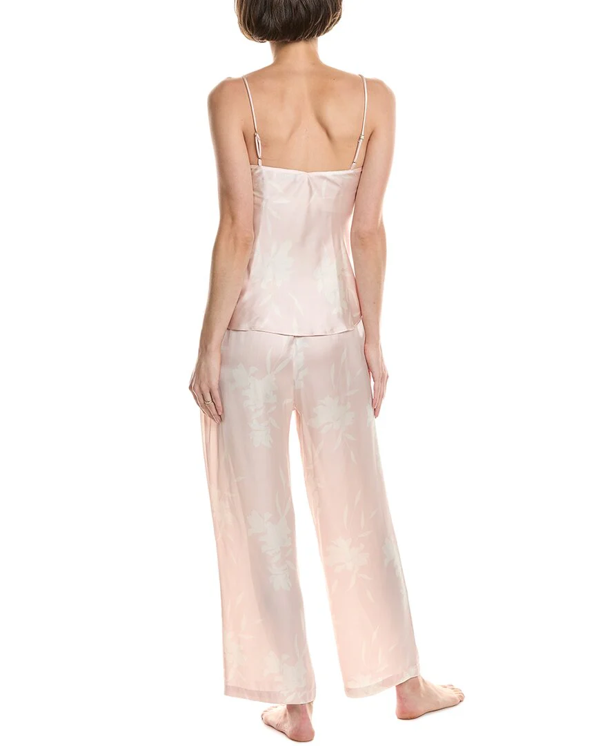 NATORI EDIT 2pc Lily Printed Satin Icon Pajama Set