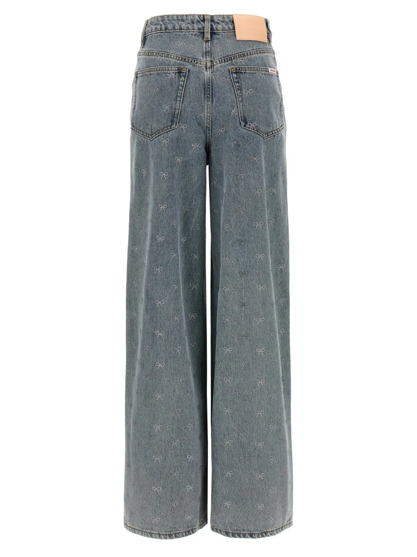 Light Blue Diamante Bow' Jeans