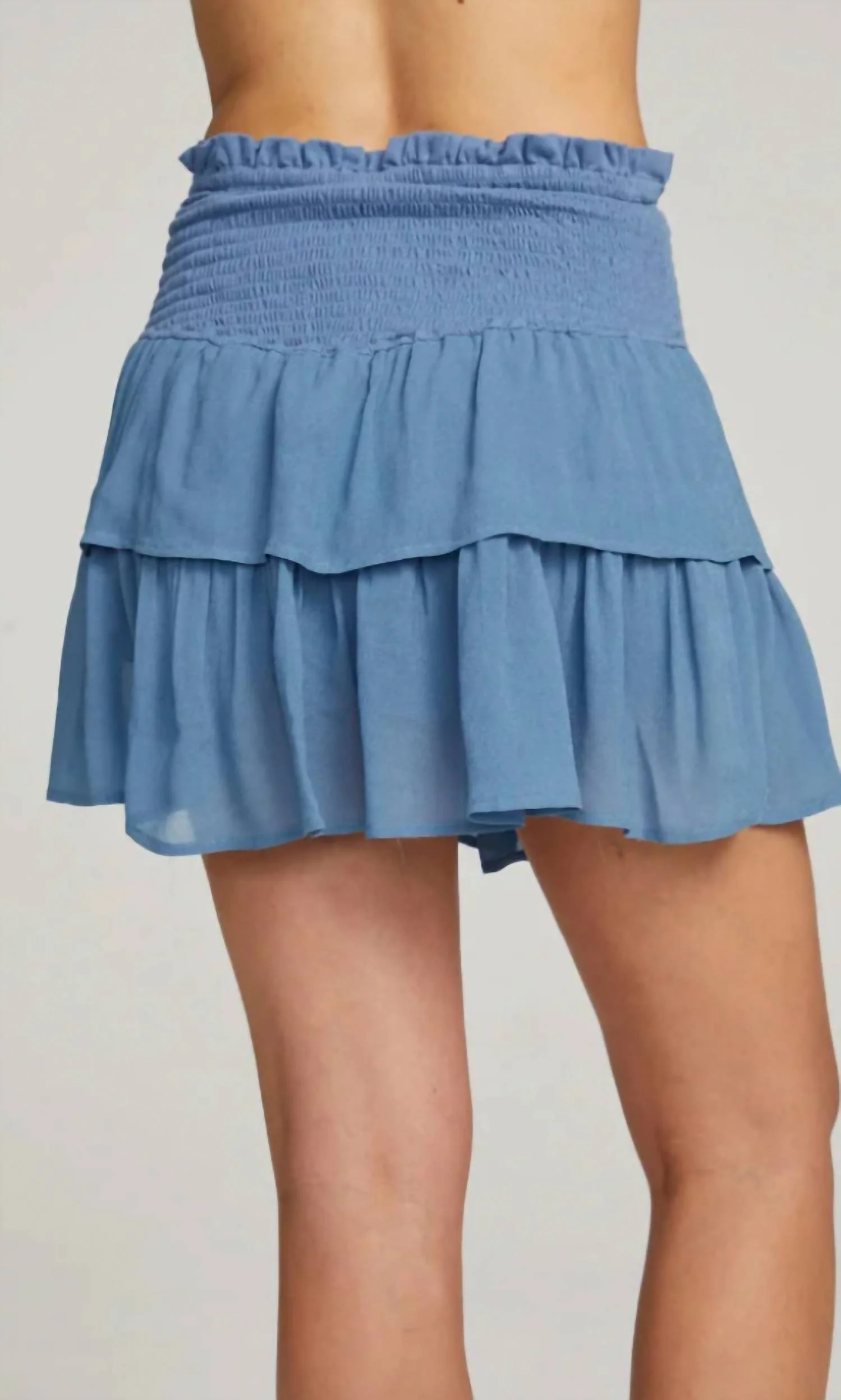 Cruz Mini Skirt In Vintage Blue