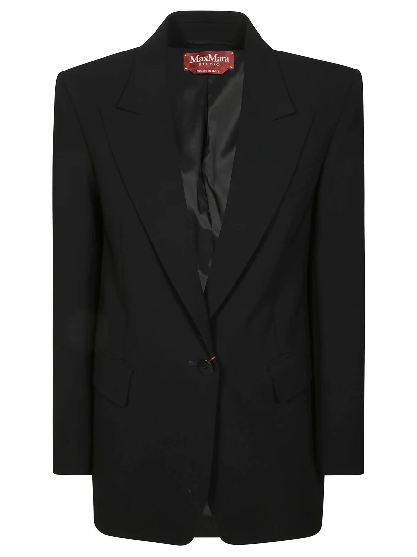 Single-Breasted Tailored Blazer With Notched Lapel