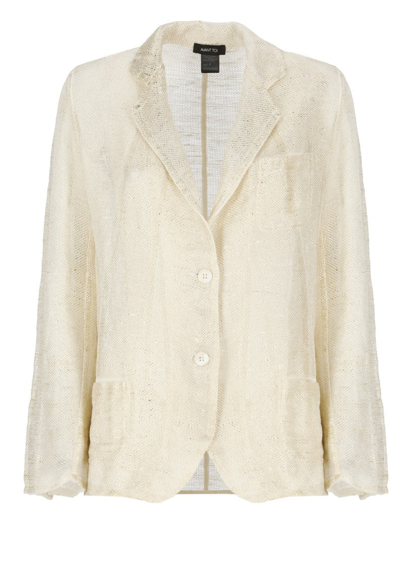 Gold Lurex Linen Blazer