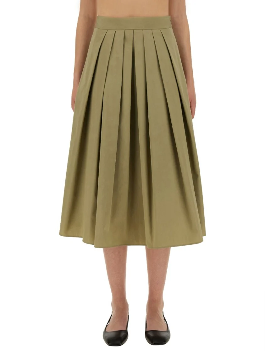 Mid-Calf Wide Fit Cotton Skirt