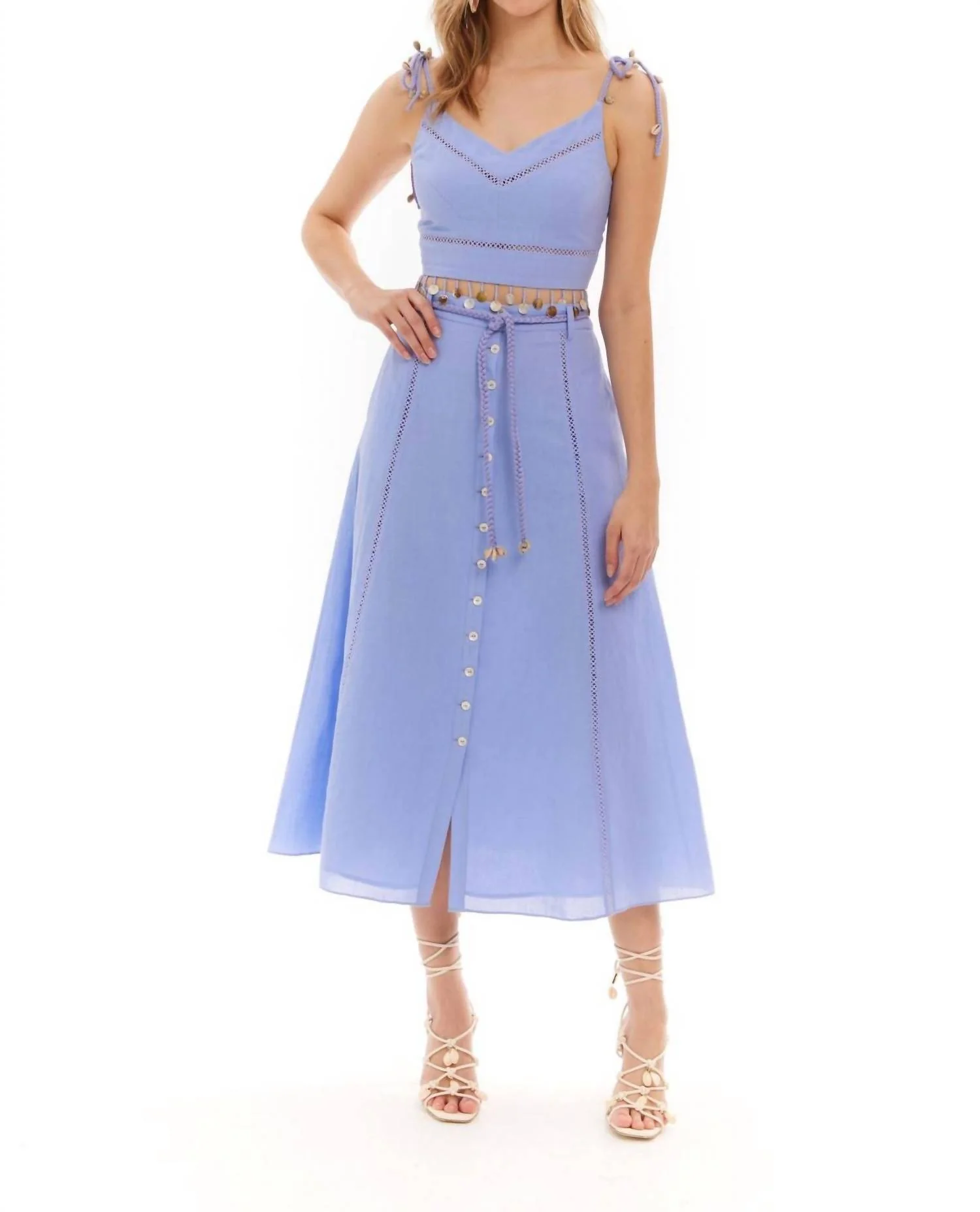 Virginia Midi Skirt In Periwinkle
