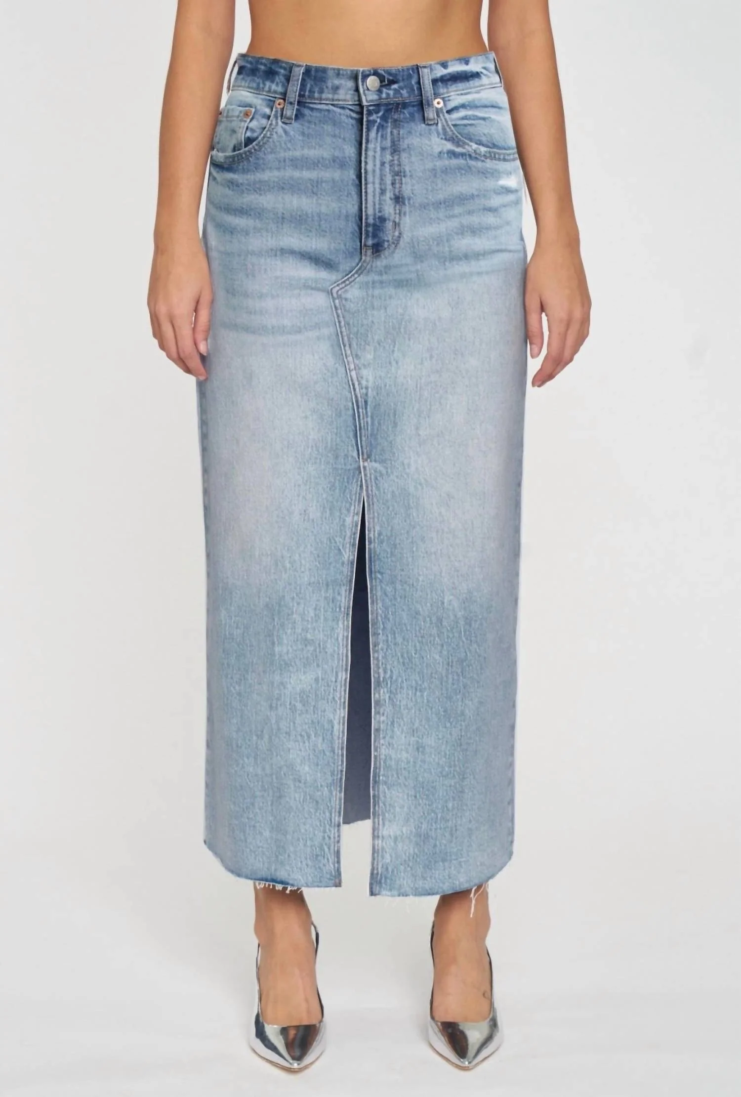 Girl Next Door Maxi Skirt In Blue