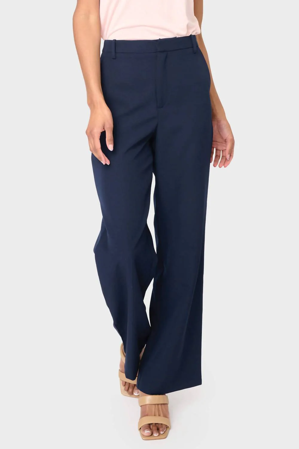 Navy Stretch Twill Trouser In Blue