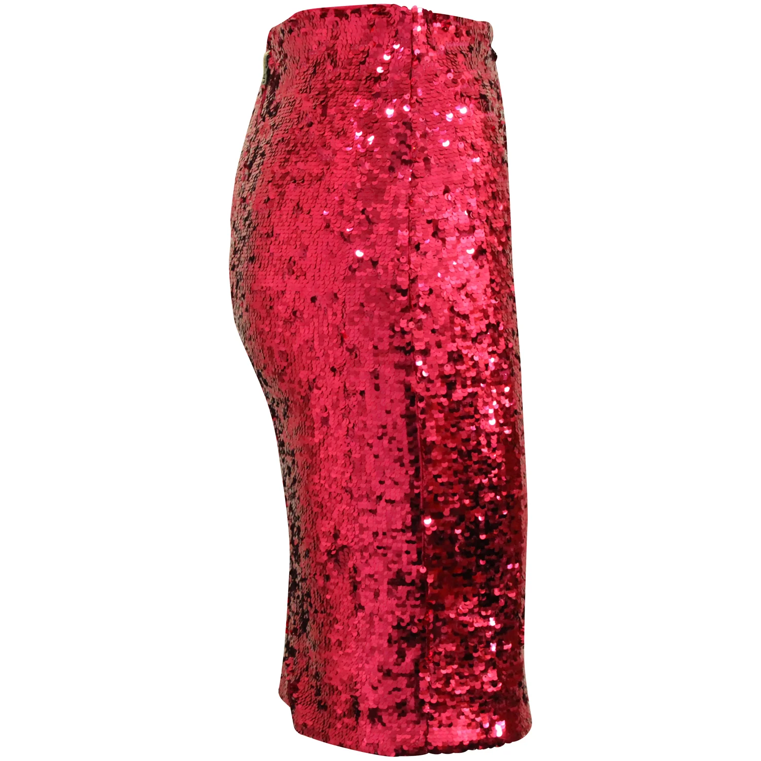 Alice & Olivia Ramos Sequin Pencil Skirt in Fuchsia Pink Polyester