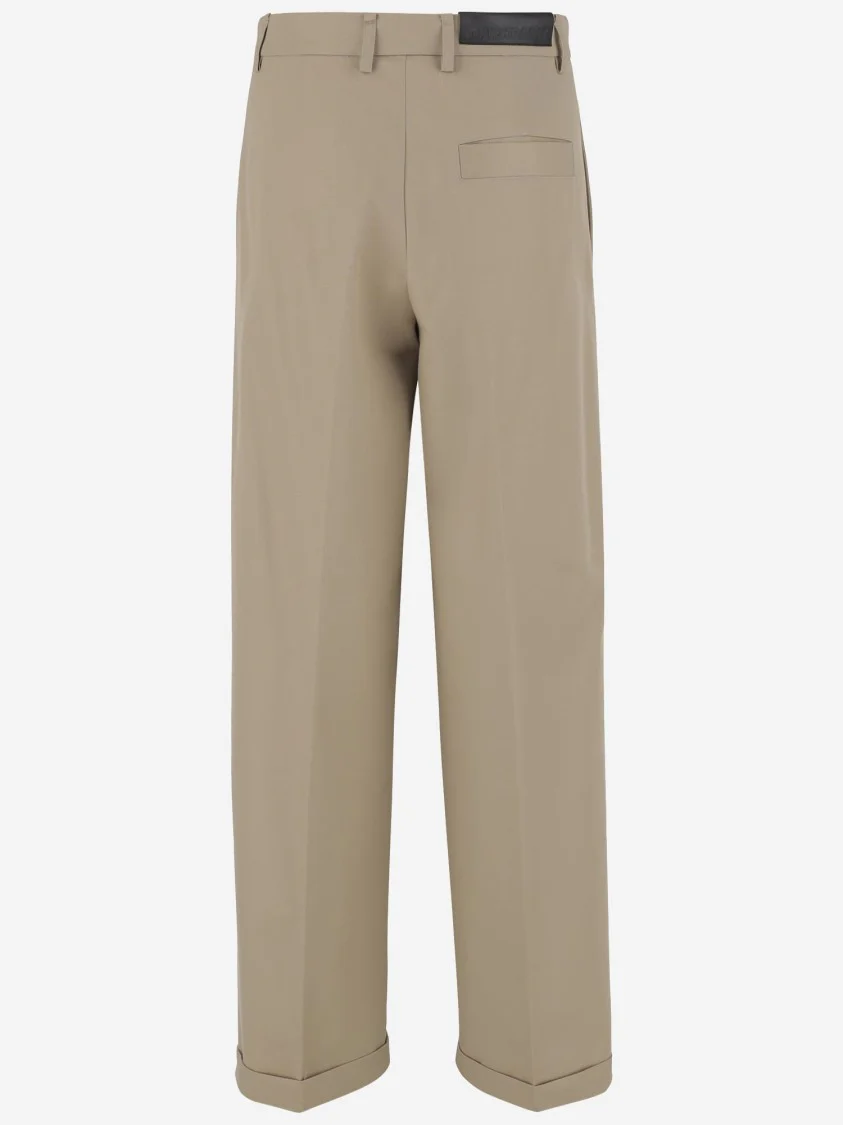 Beige Cotton Pants