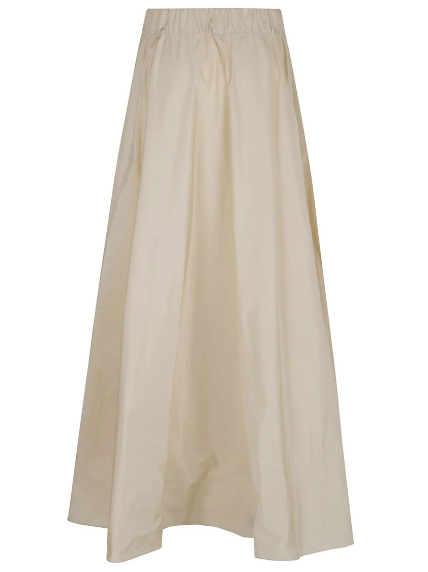 Flowing Satin-Effect Maxi Skirt