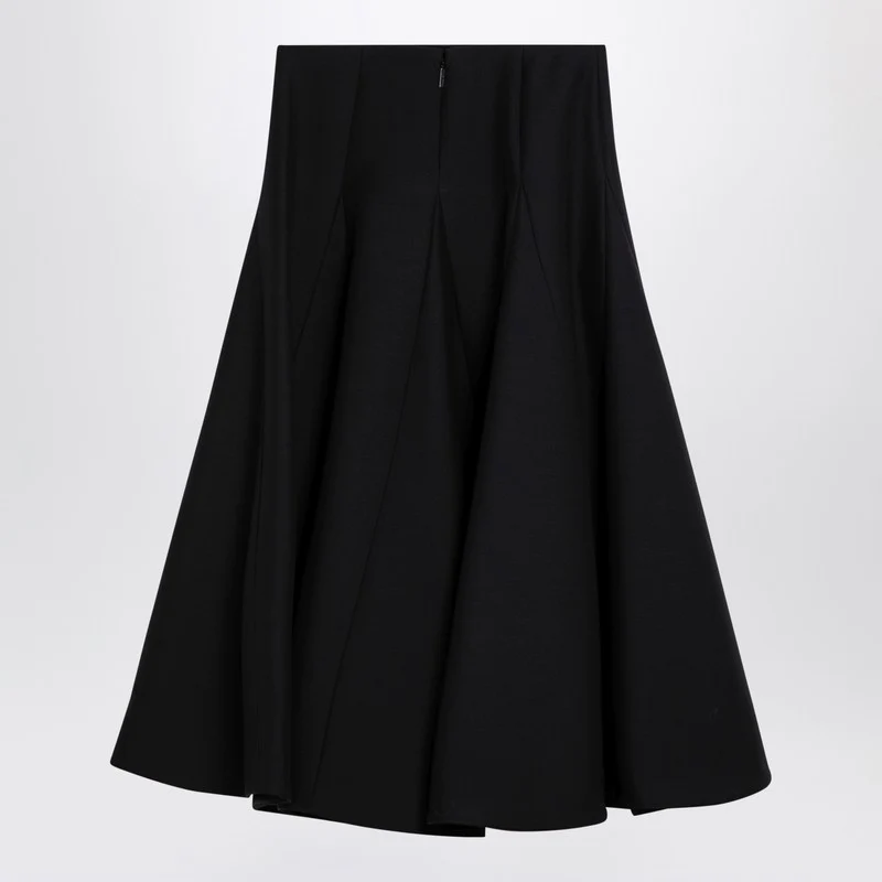 Valentino Women's Silk Flounced Midi Skirt