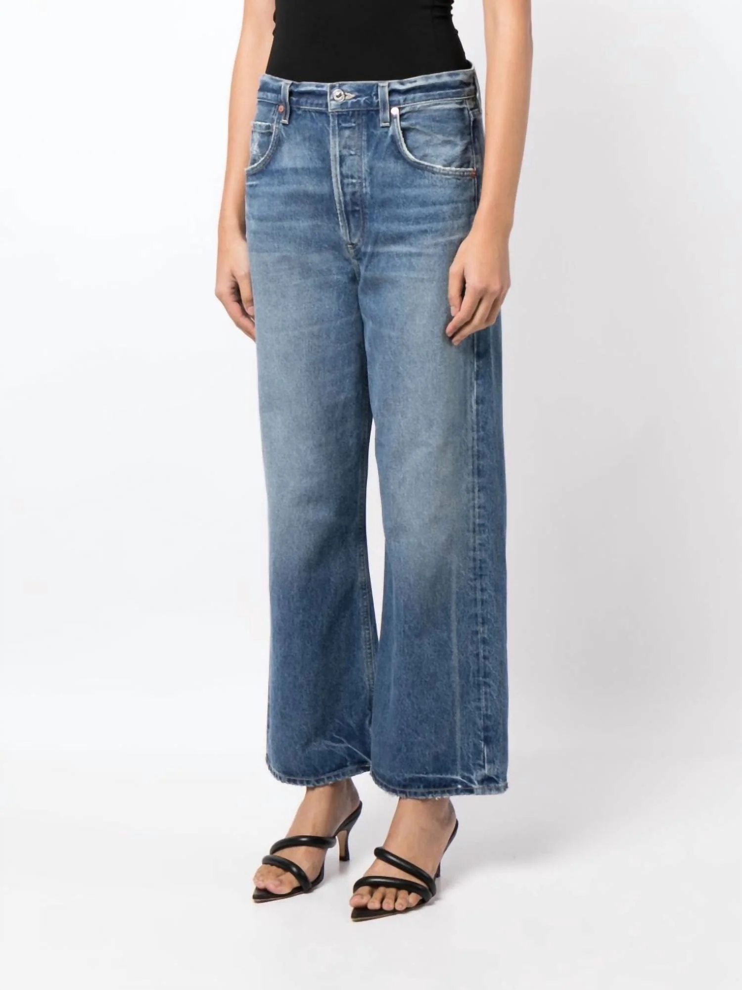 Gaucho Wide Leg Jeans In 100% Organic Cotton