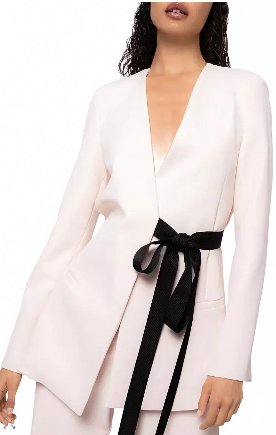 Mora Giacca Cady Side Tie Jacket In White