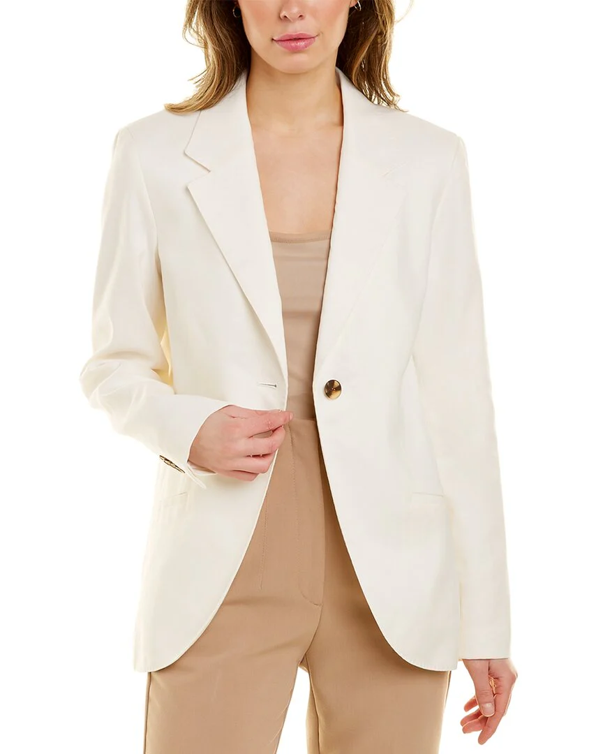 Lafayette 148 New York Fae Linen-Blend Blazer