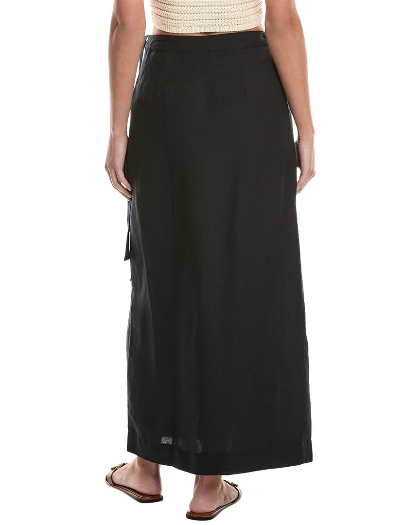 Onia Air Linen-Blend Maxi Wrap Skirt