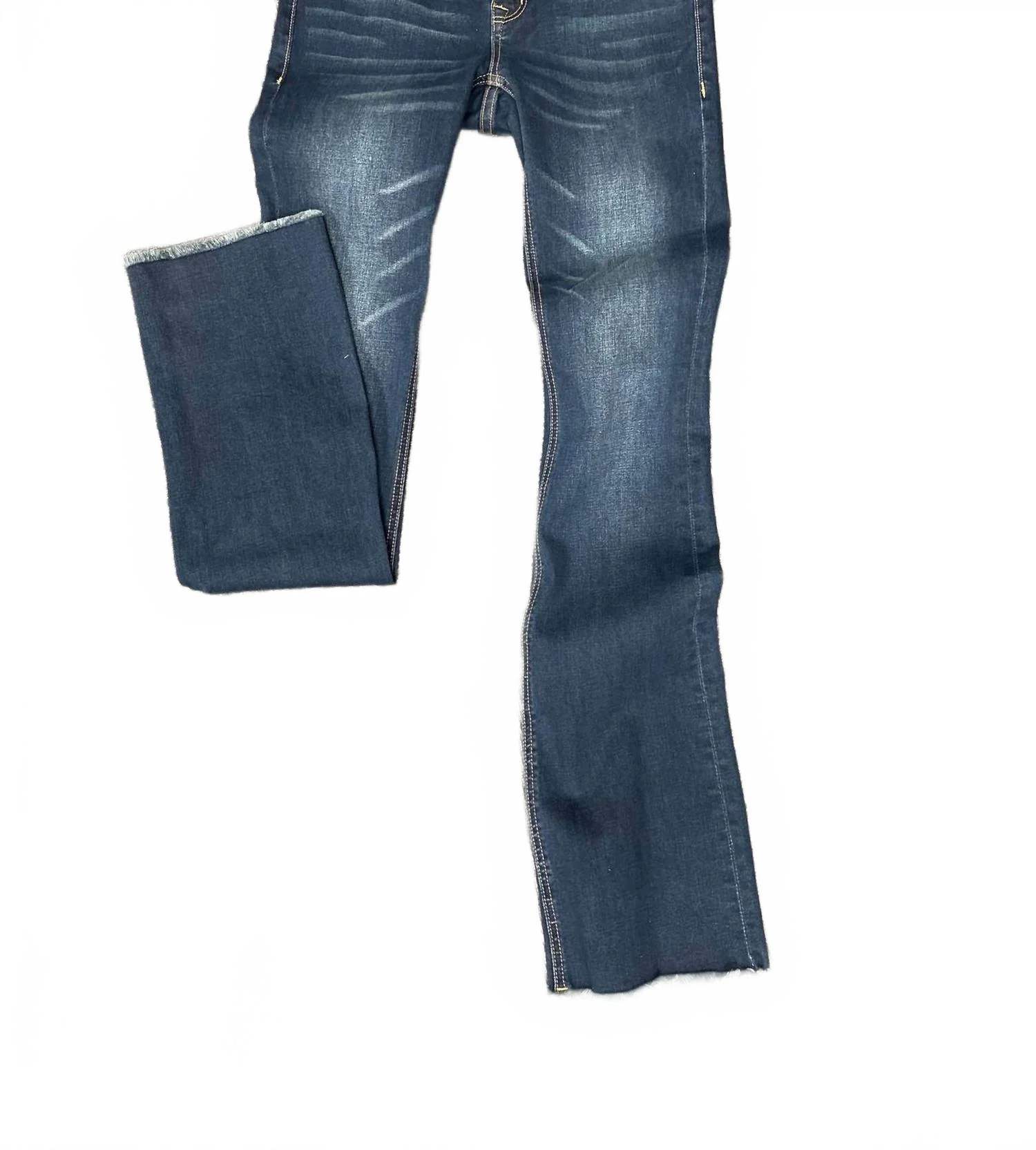 Women's Hem Detail Bootcut Jean In Medium Wash