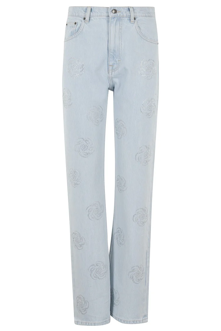 Washed Twill Stud Jeans