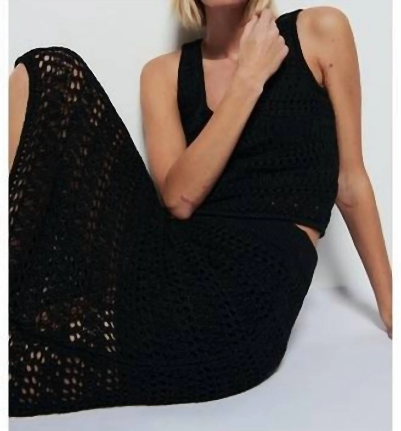 Driana Crochet Skirt In Black