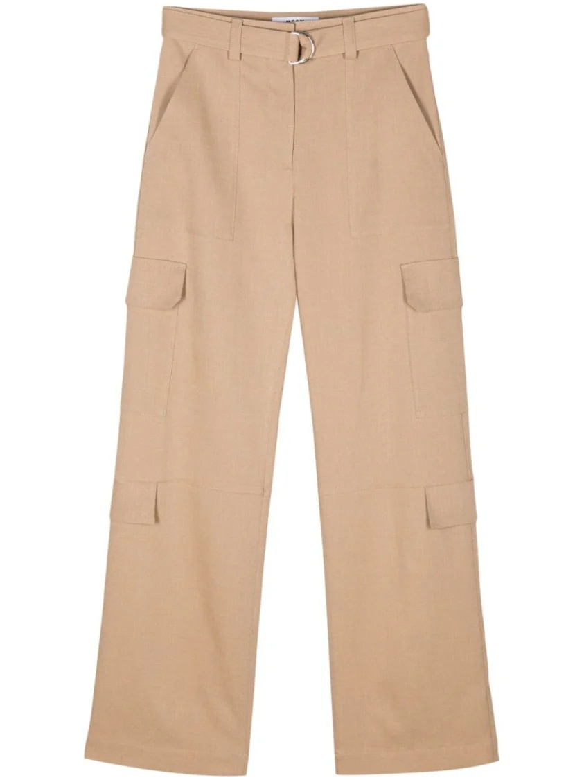 Sand Beige Tapered Leg Pants