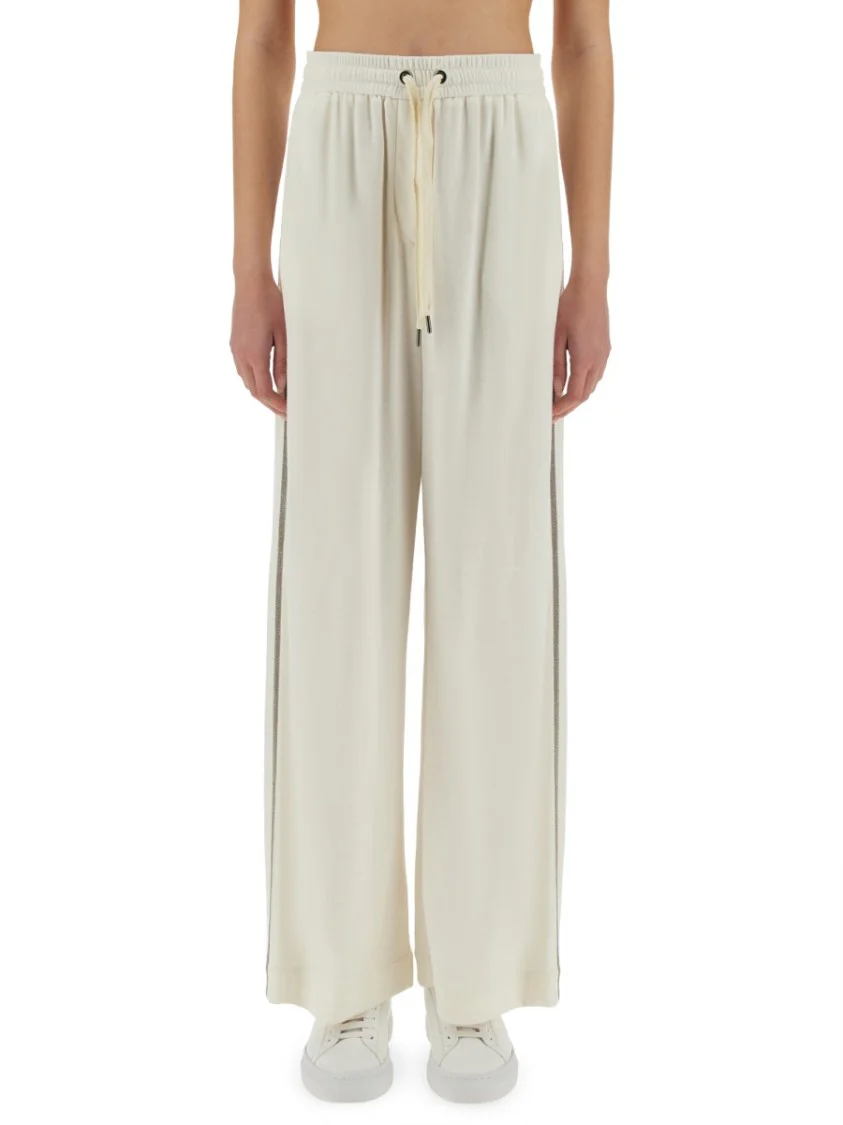 Wide-Fit Track Pants With Elegant Side Detailing