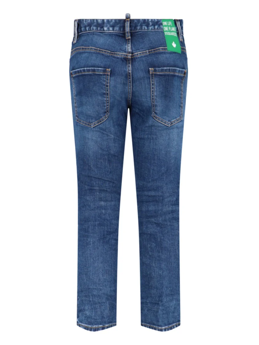 Straight-Leg Denim Jeans