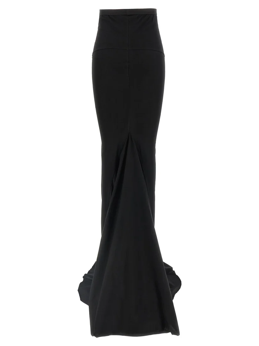 Long Semi-Transparent Jersey Skirt