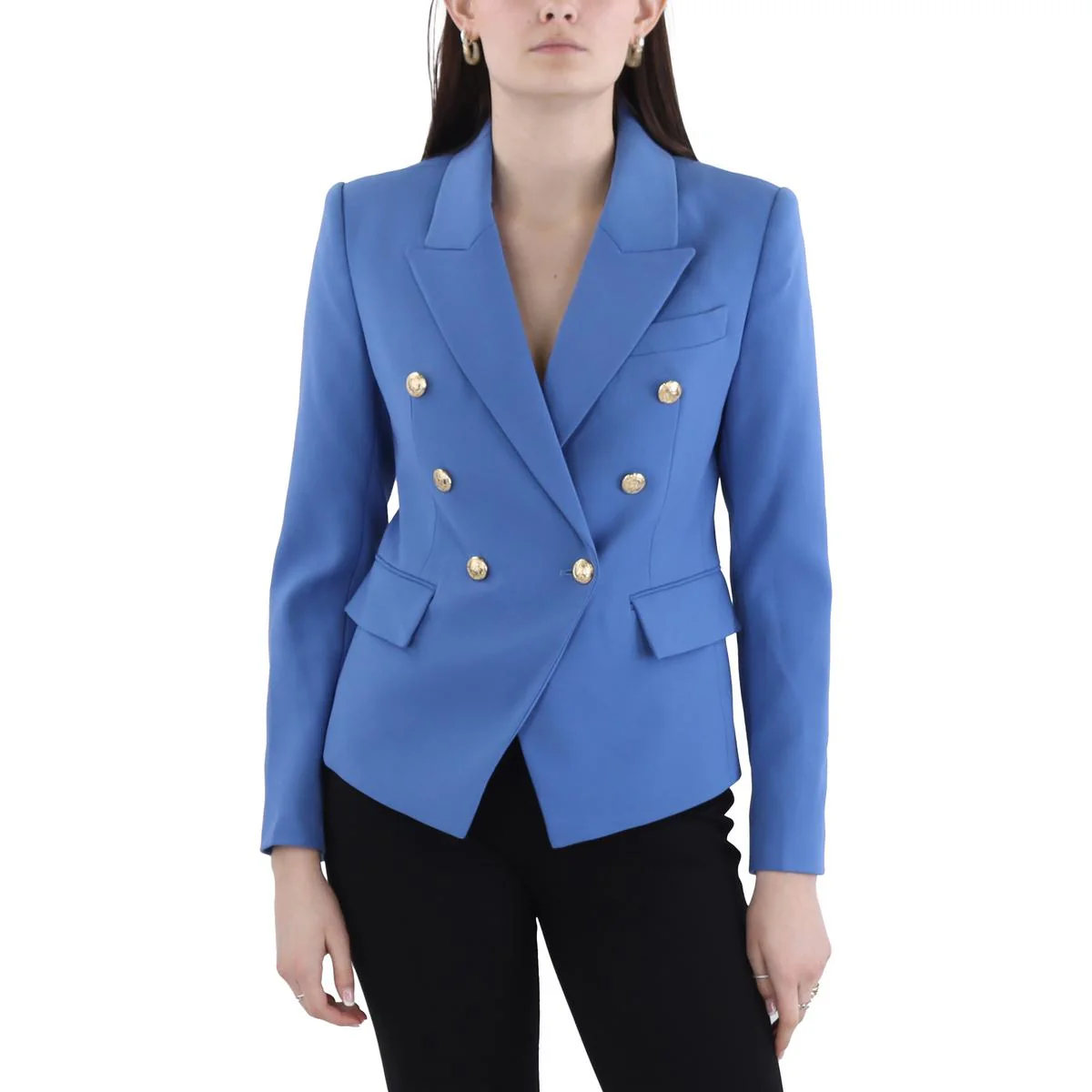Womens Button Polyester One-Button Blazer