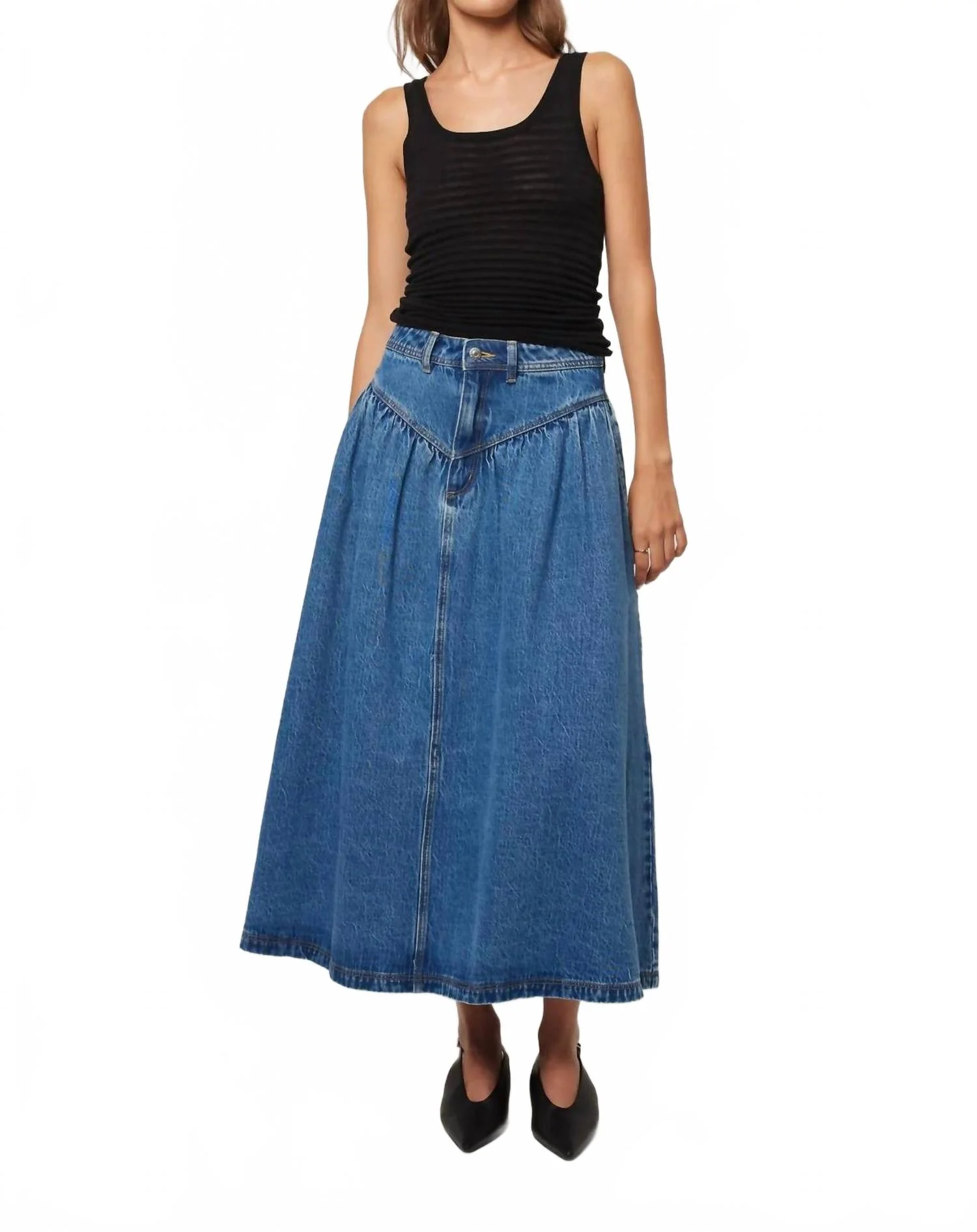 Leonie Skirt In River Blue