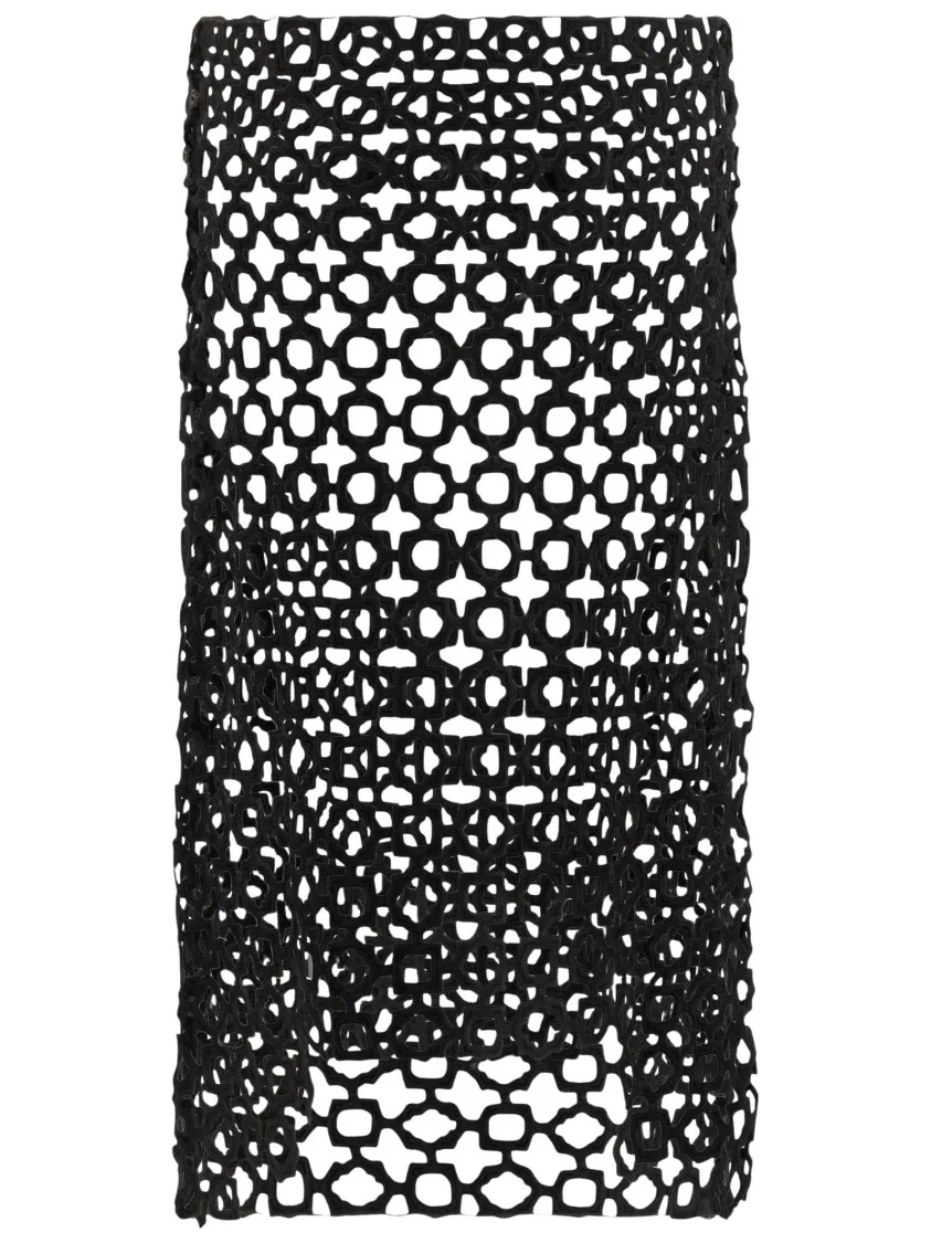 Cotton Skirt With Geometric Pattern