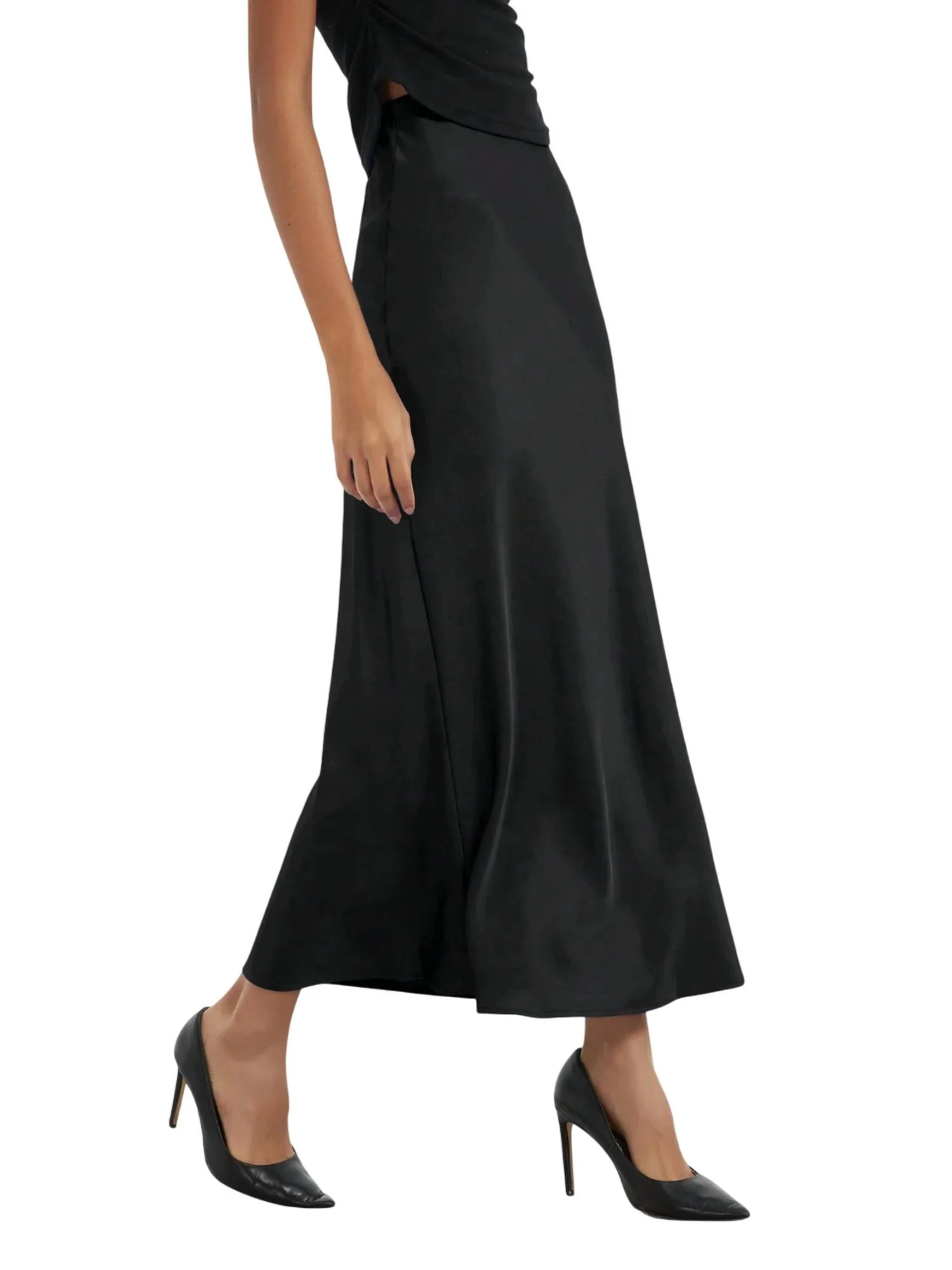 Lizzie Glossy Skirt In Black
