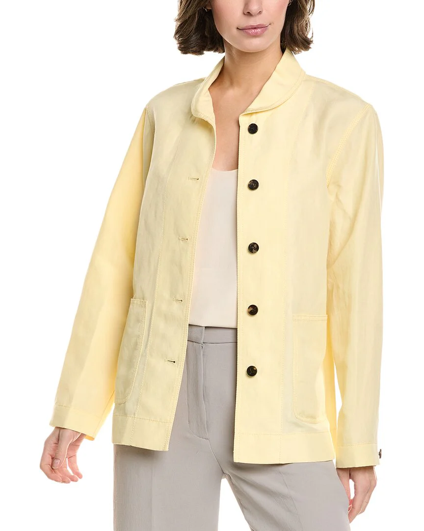 Lafayette 148 New York Shawl Collar Silk-Blend Jacket