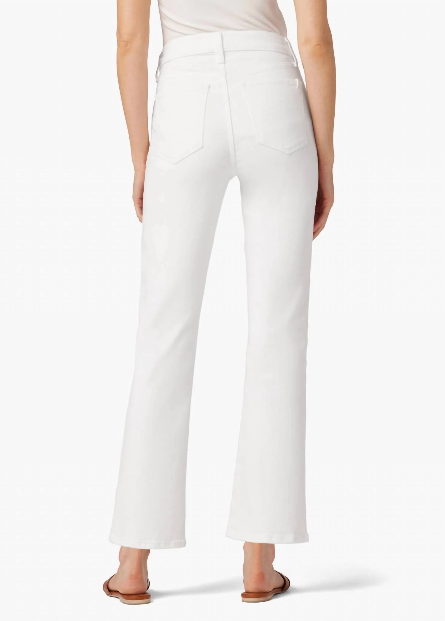 Callie High Rise Cropped Boot Jeans In White