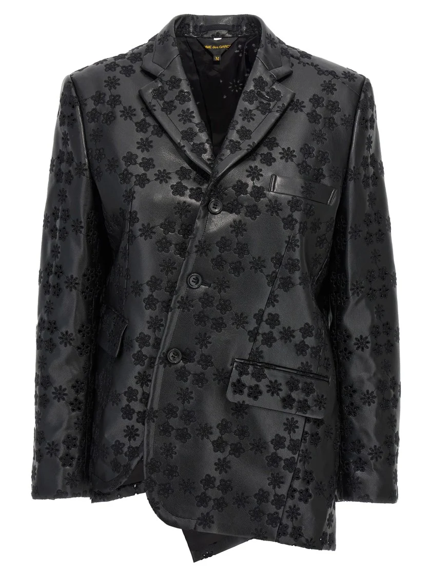 Single-Breasted Blazer With Intricate Embroidery