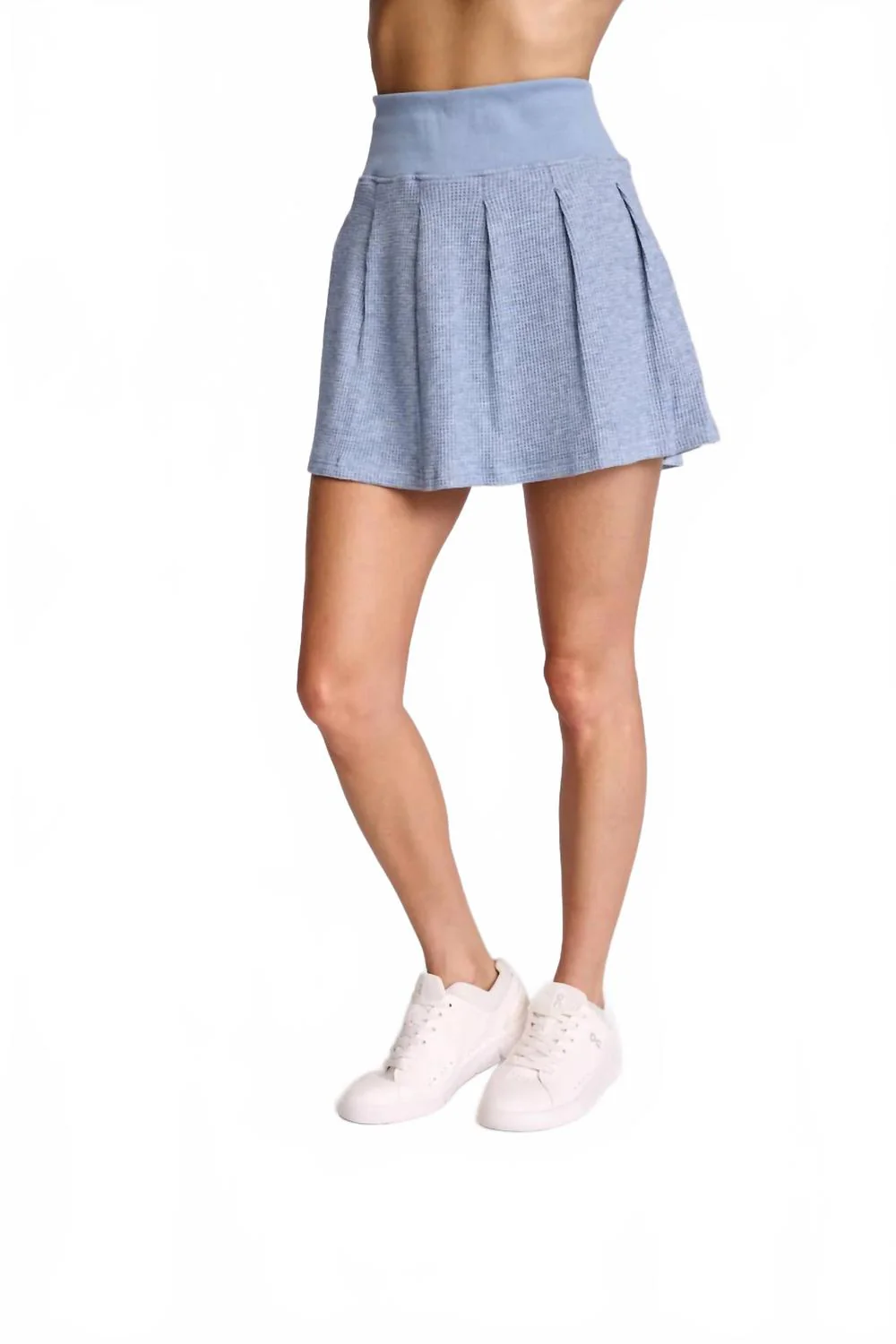 Gavyn Textured Mini Skirt In Blue Mist