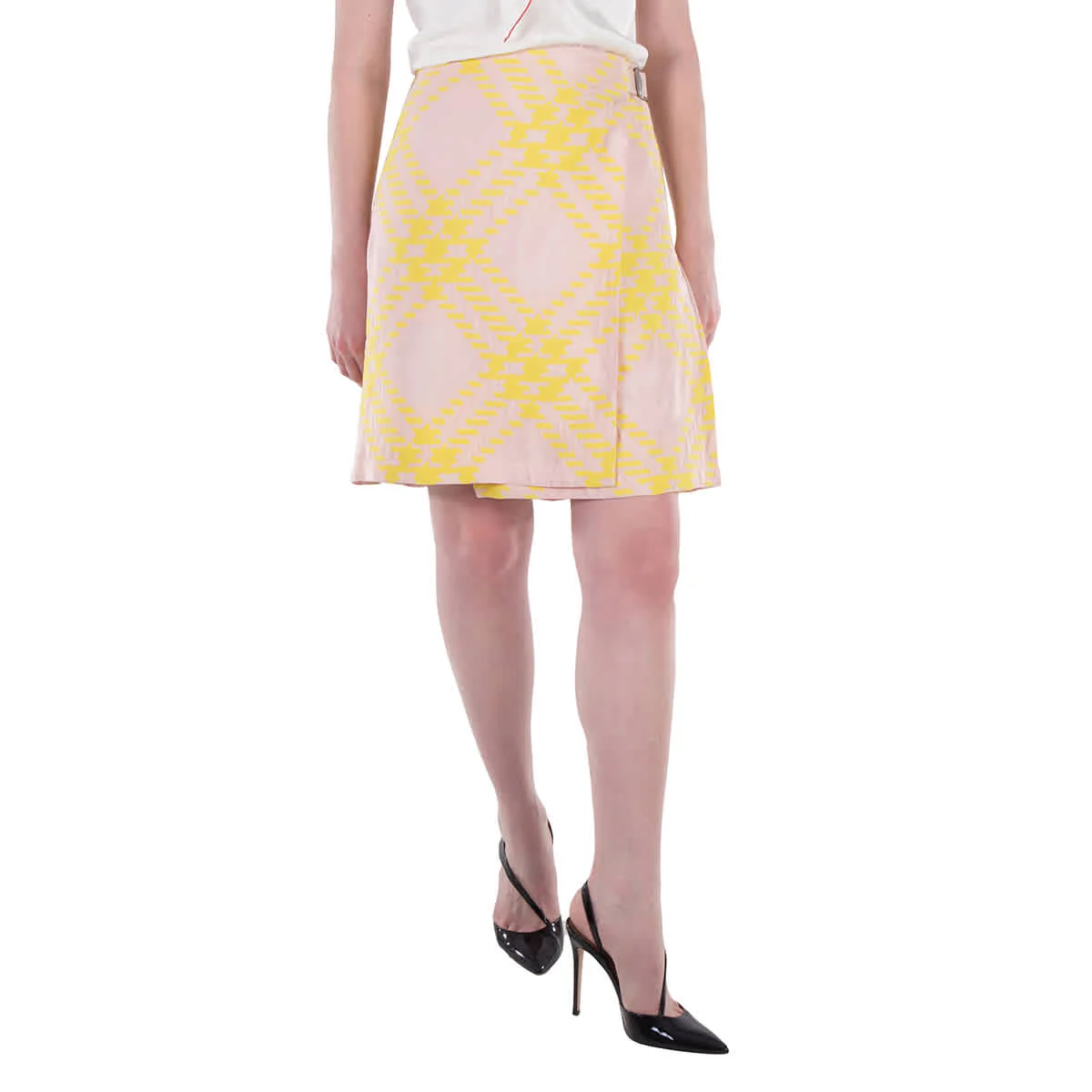 Burberry Pleat Detailing Wrap Skirt