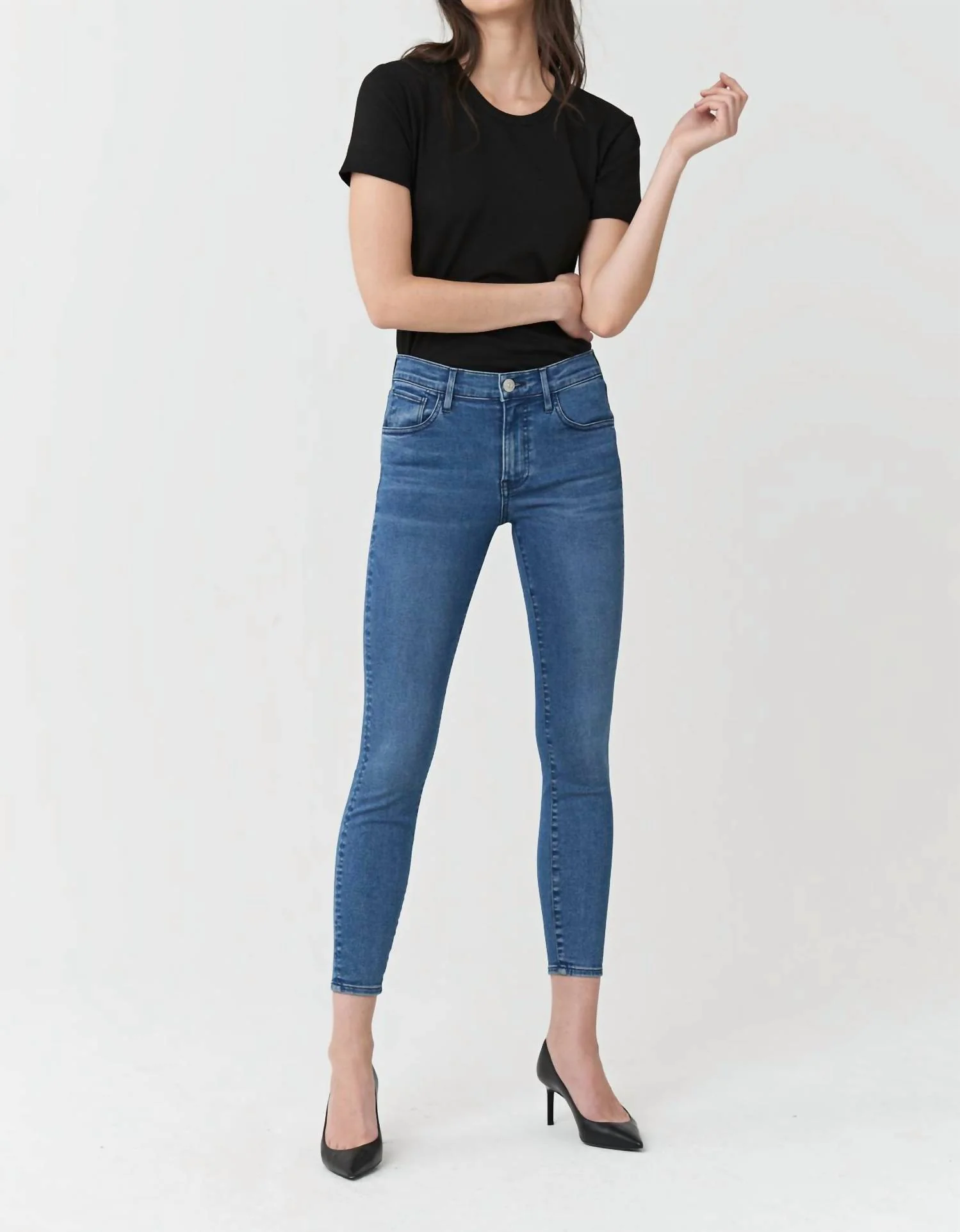 Sophie Miles Skinny Jeans In Mid-Blue Wash