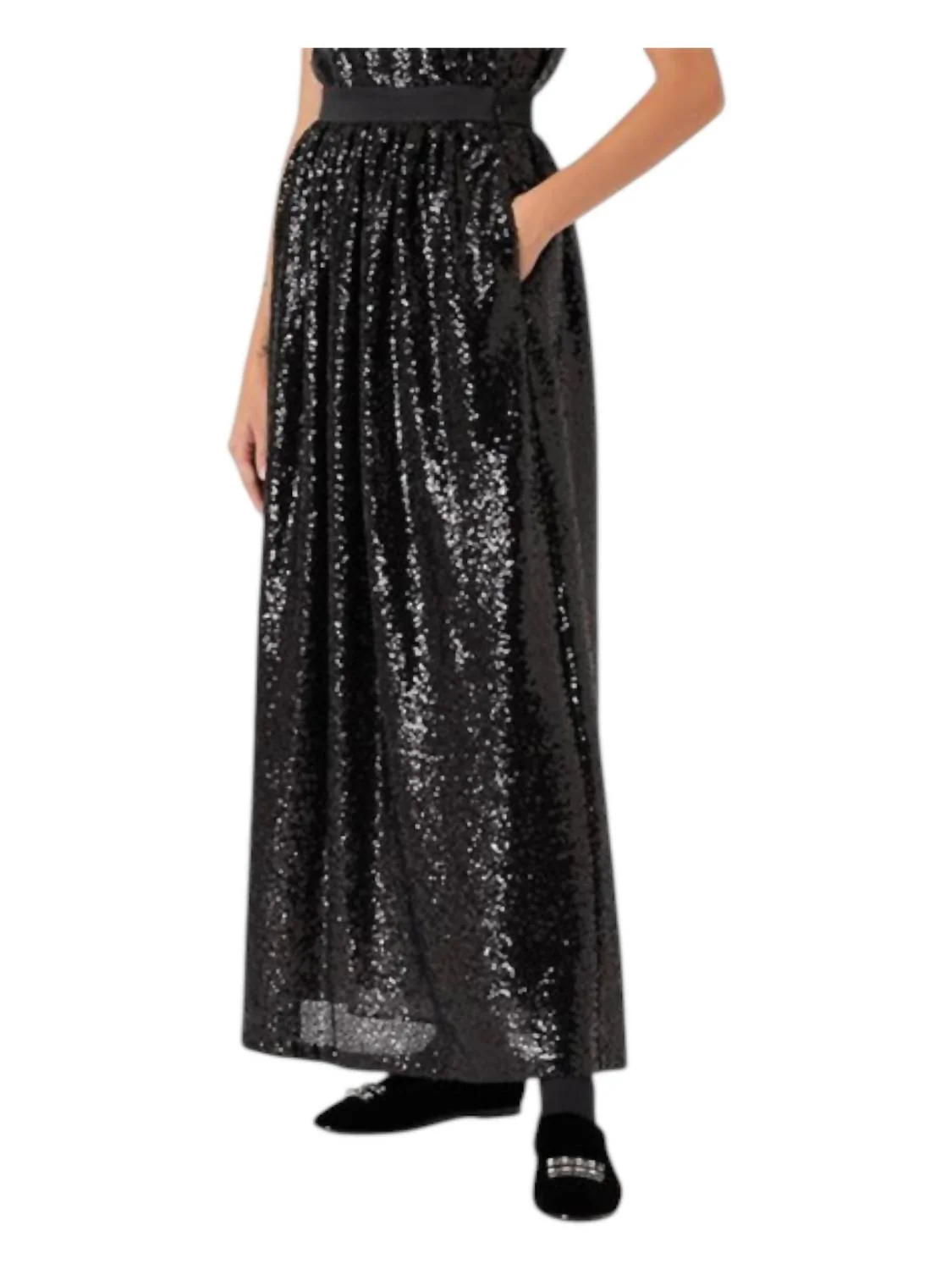 Sequin Skirt In Black