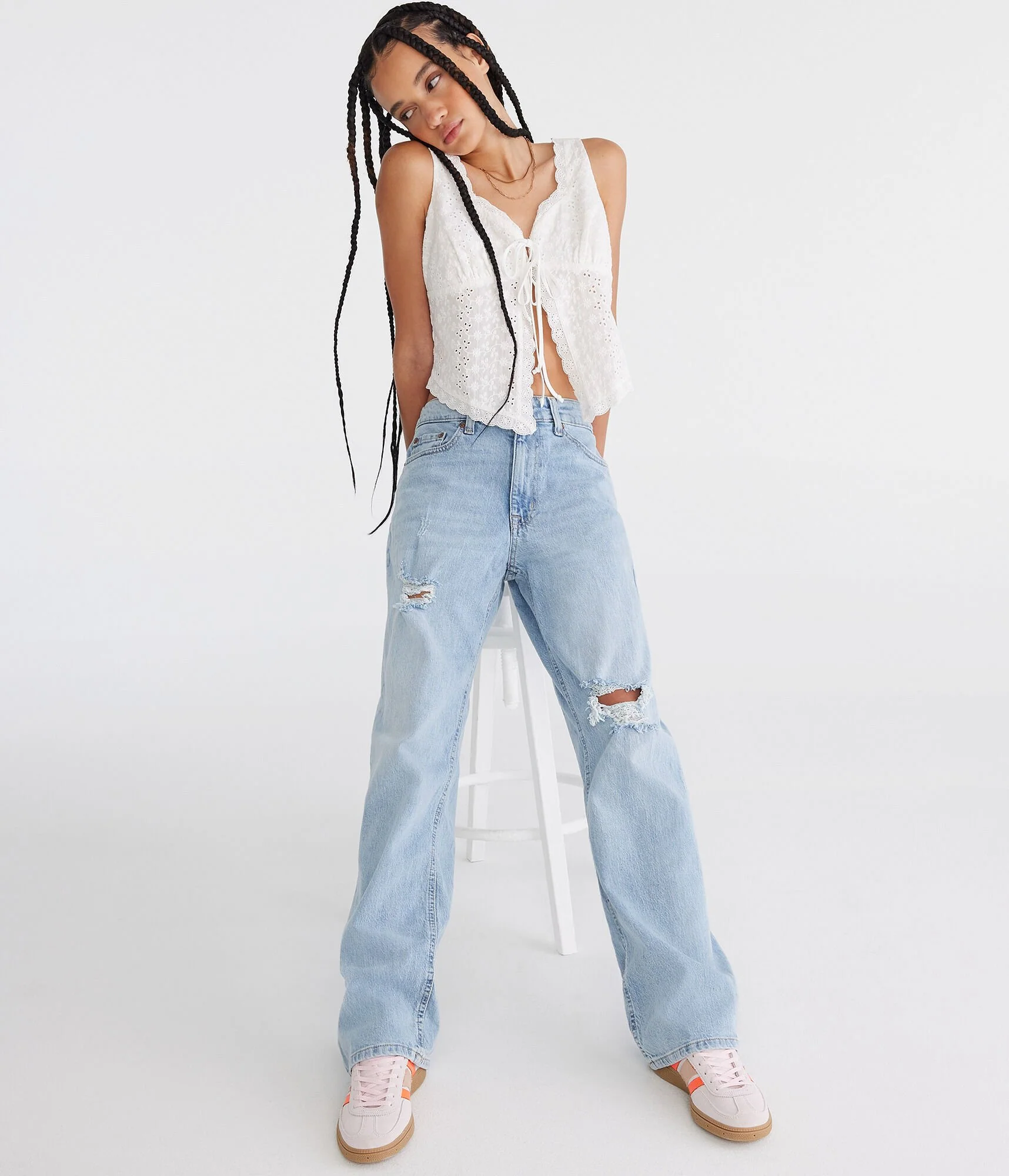 Aeropostale Curvy High-Rise Baggy Jean