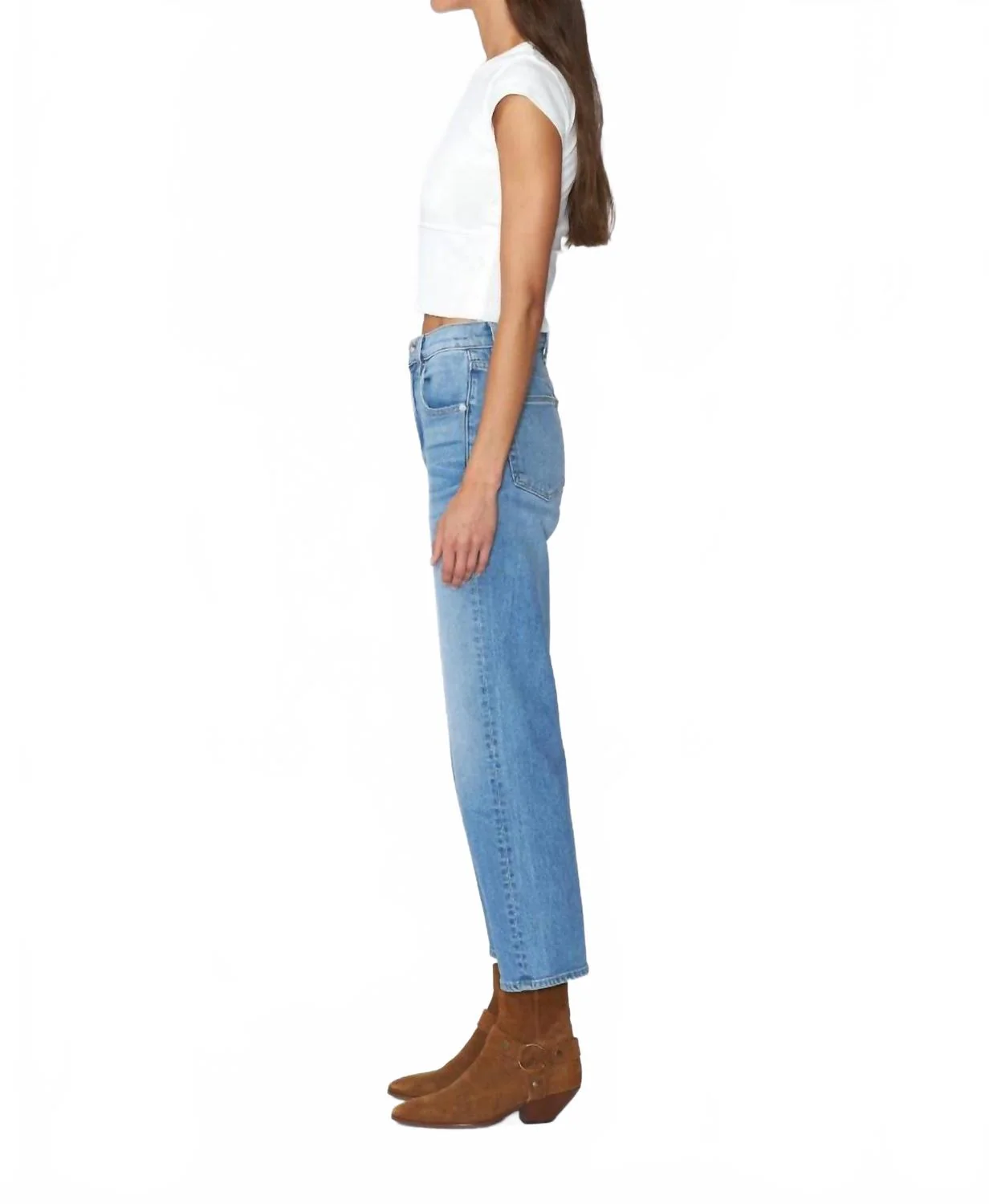 London Crop High Waist Jeans In Love Matters