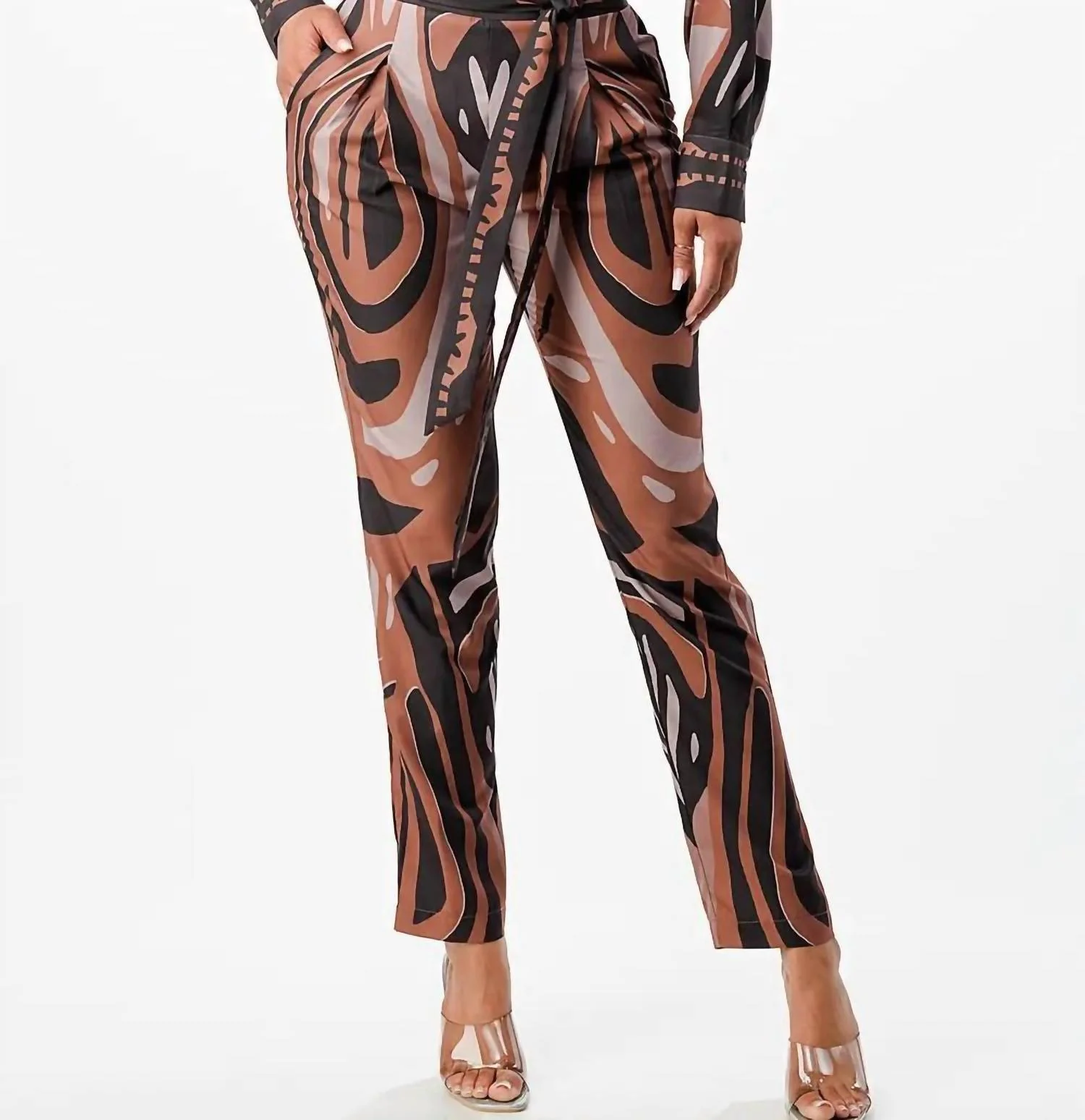 Stephanie Pant Set In Camel