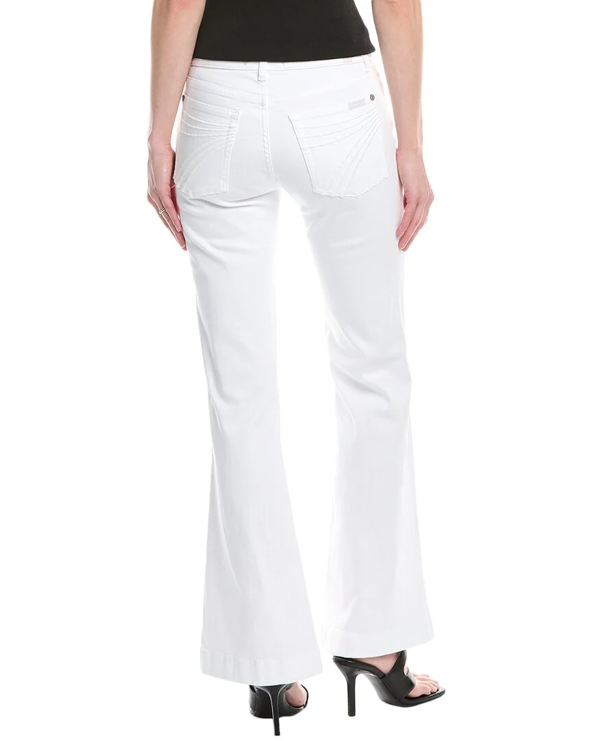 7 For All Mankind Dojo Tailorless White Flare Jean