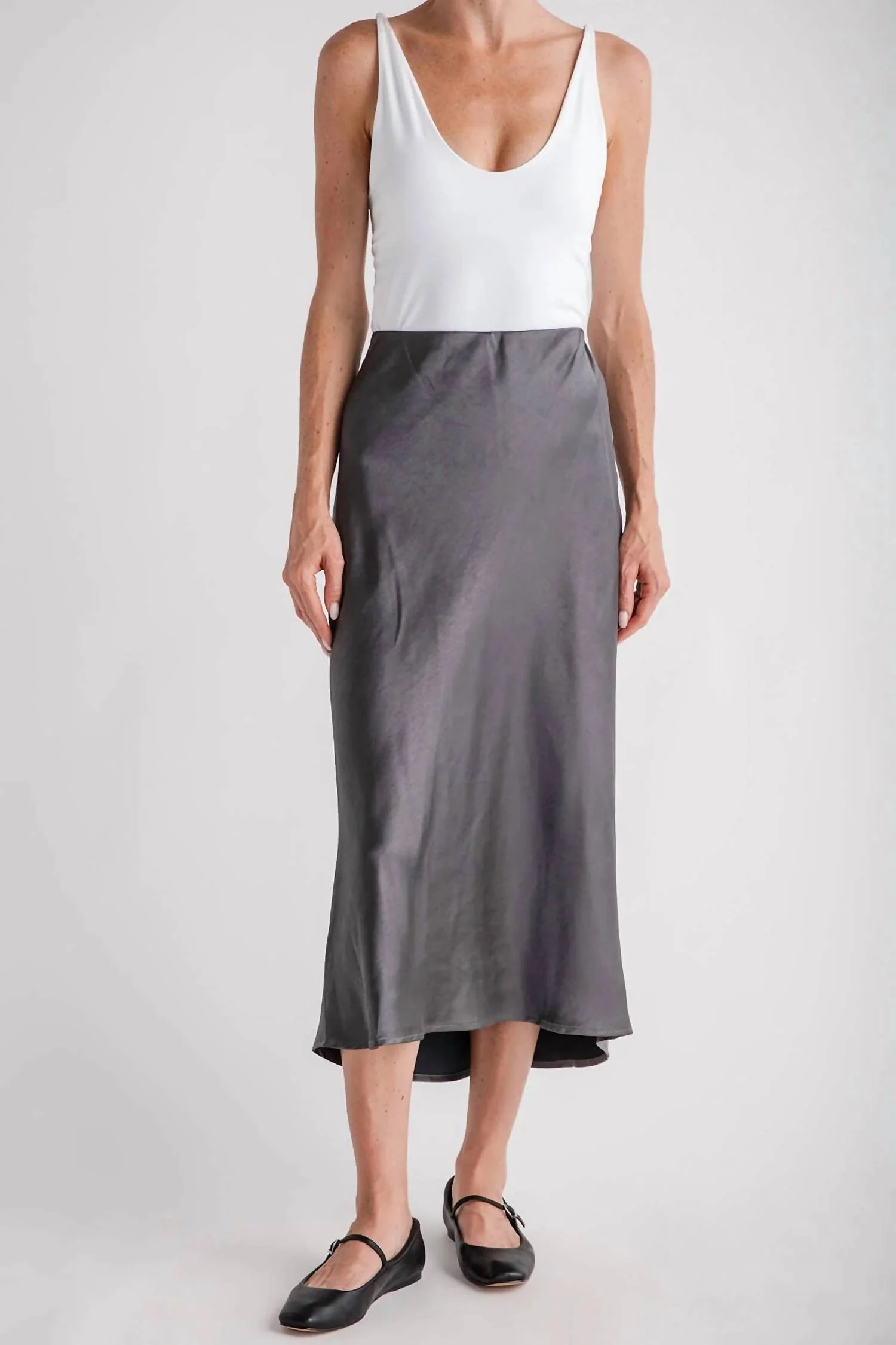 Manhattan Dream Skirt In Charcoal