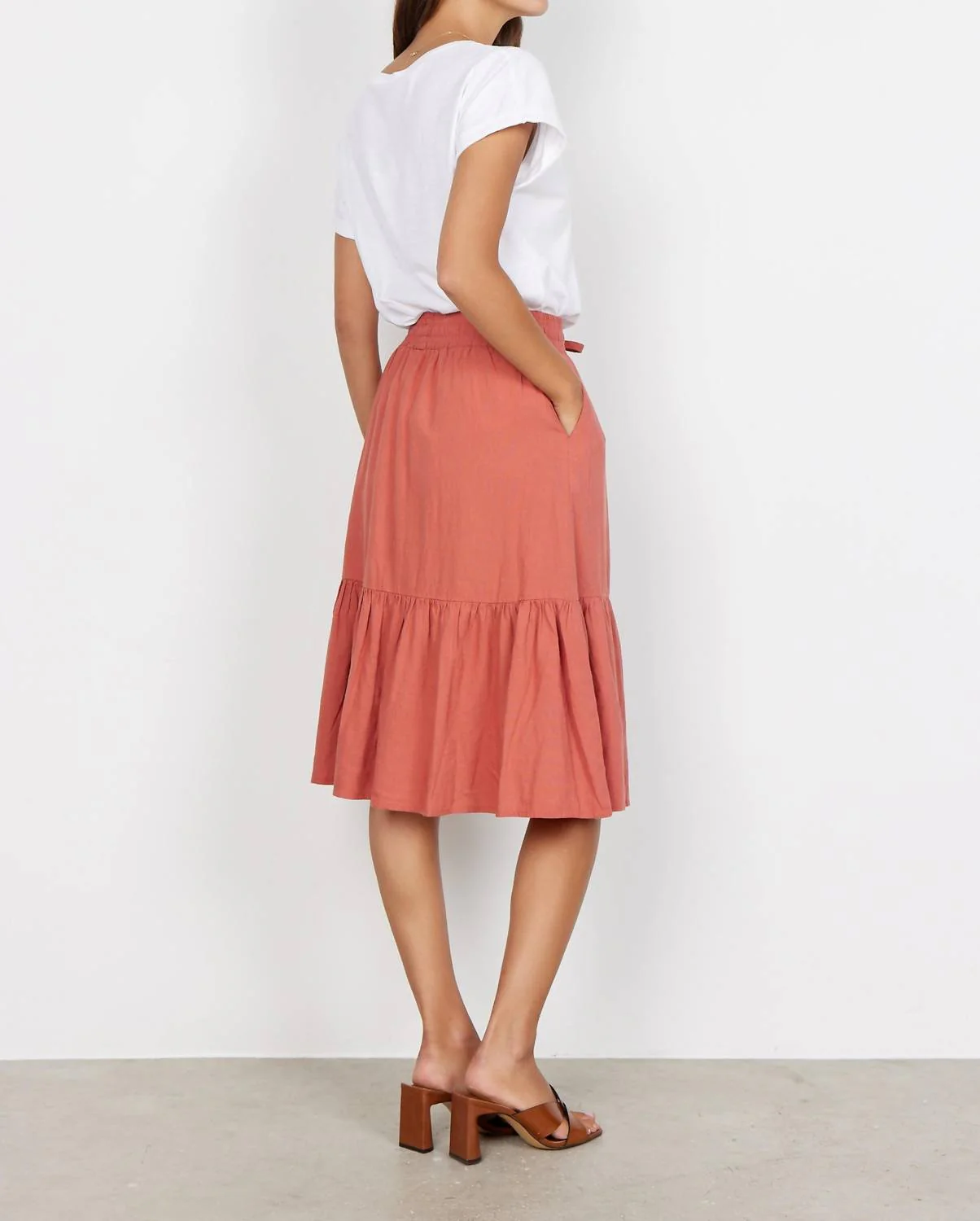 Ina Skirt In Dusty Red