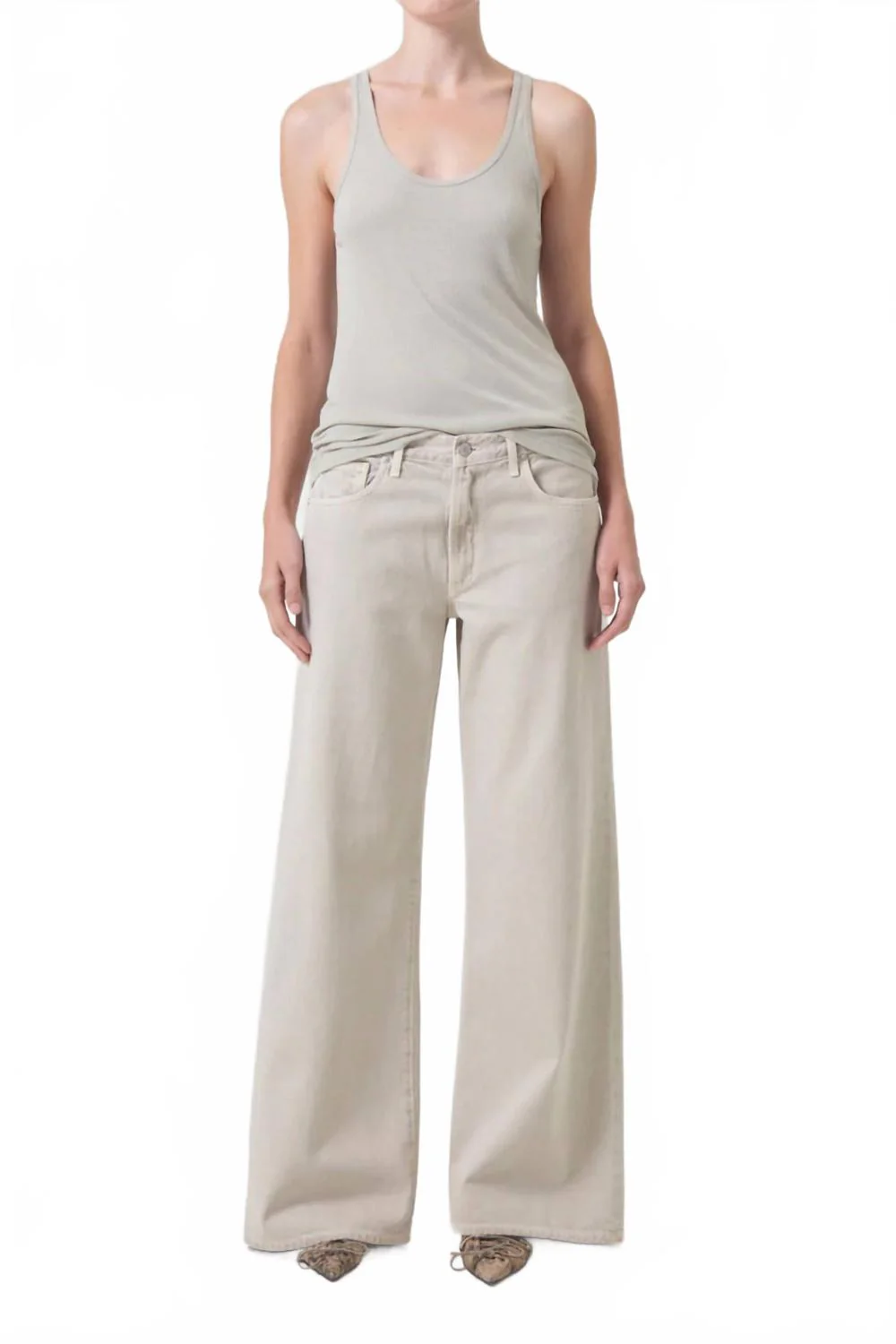 Clara Low Rise Flare Jeans In Tusk